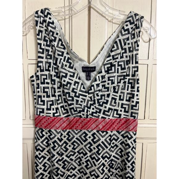 Long Tall Sally size 6 geometric print midi dress - Picture 2 of 4